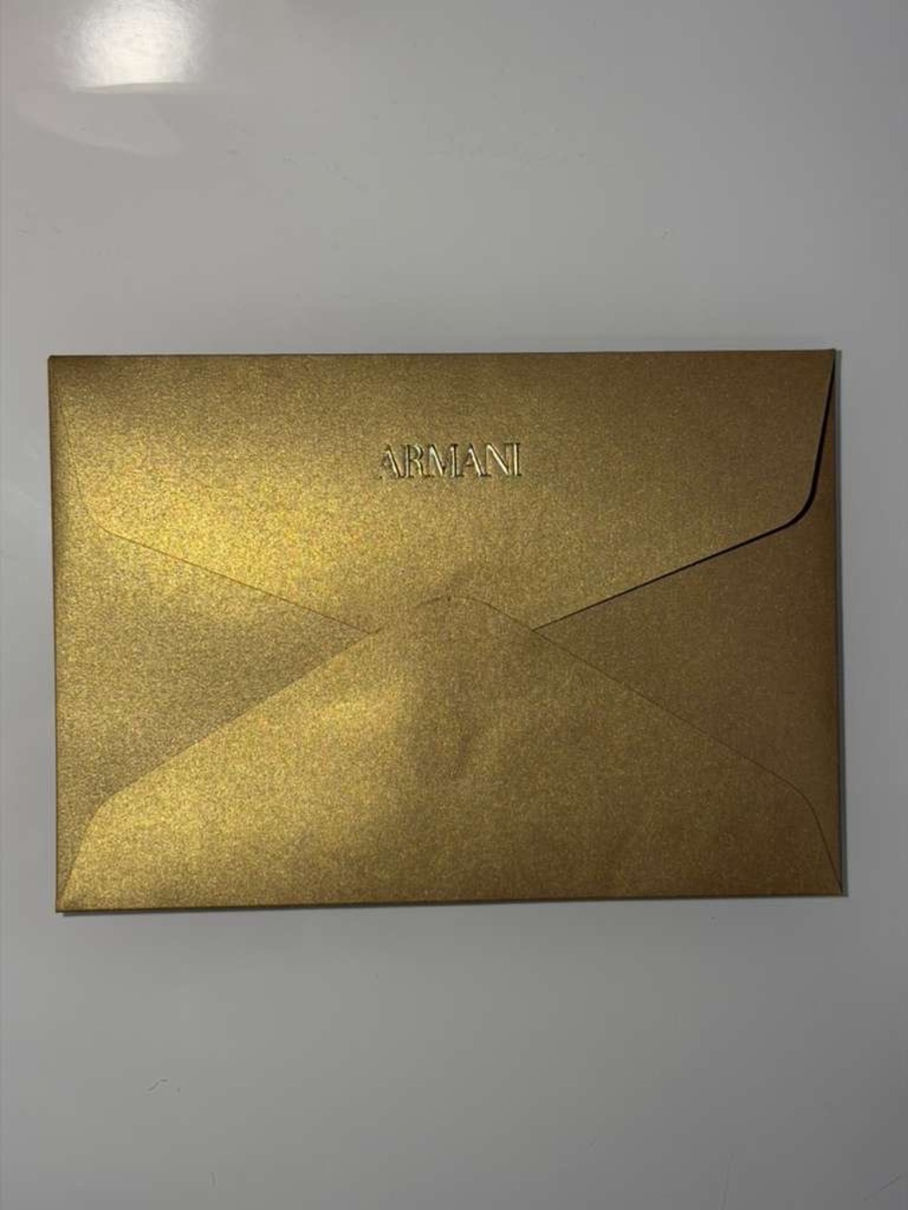 Armani Metallic Gold Envelope Card y.